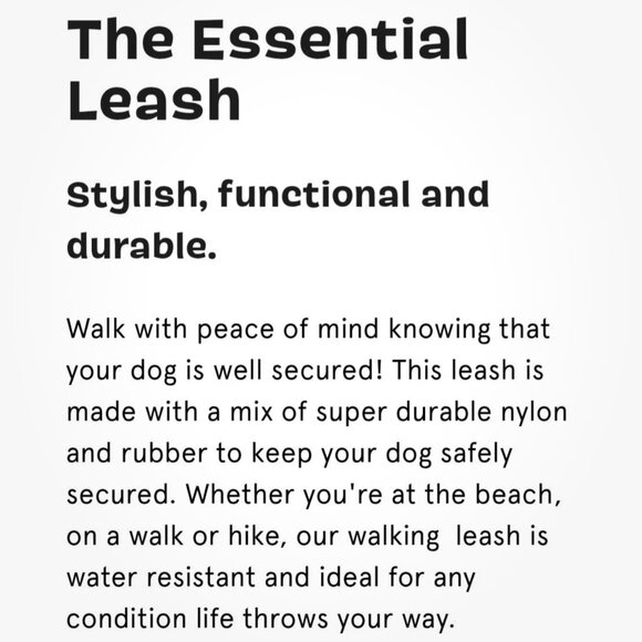 BarkBox Waterproof Dog Leash w/Locking Carabiner Clip - Blue/Black(Discontinued) - Picture 14 of 15